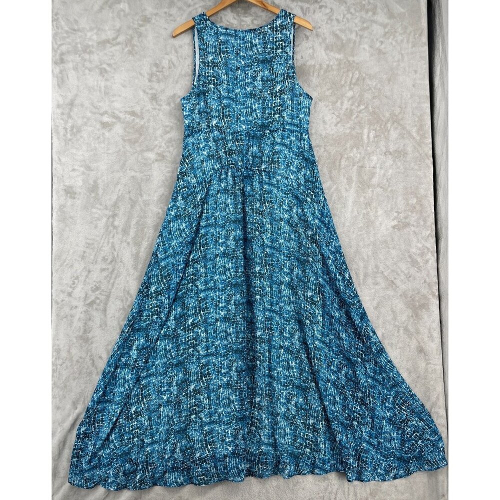 Derek Lam for Design Nation Blue Chiffon V-Neck Sleeveless Maxi Dress - Picture 5 of 13